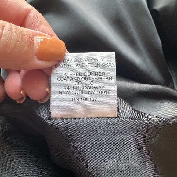 Alfred Dunner Wool Pea Coat 16 EUC Y2K 90s Classic Grandmacore Old Money Black - Picture 15 of 15